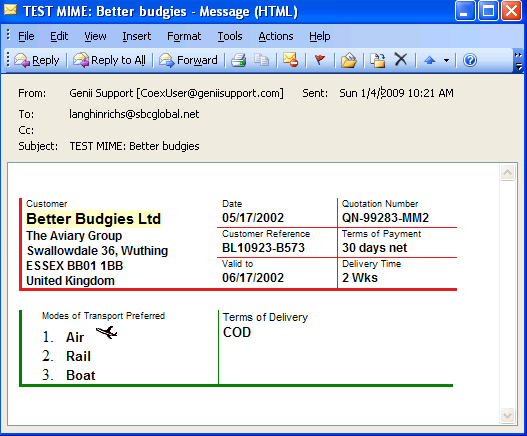iFidelity email version in Outlook